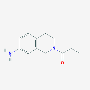 molecular formula C12H16N2O B1414795 2-Propionyl-1,2,3,4-tetrahydroisoquinolin-7-amine CAS No. 1018288-03-3