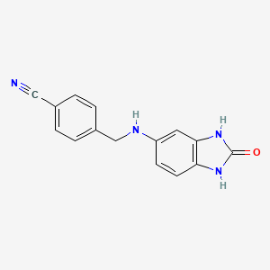 4-{[(2-oxo-2,3-dihydro-1H-1,3-benzodiazol-5-yl)amino]methyl}benzonitrile