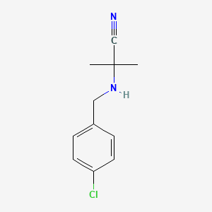 2-{[(4-Chlorophenyl)methyl]amino}-2-methylpropanenitrile
