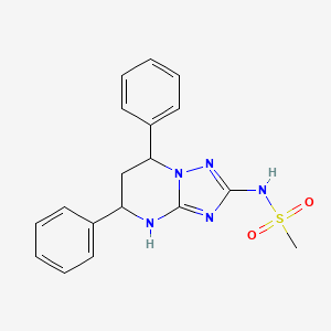 molecular formula C18H19N5O2S B14148044 N-(5,7-diphenyl-1,5,6,7-tetrahydro-[1,2,4]triazolo[1,5-a]pyrimidin-2-yl)methanesulfonamide CAS No. 850900-30-0