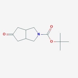 molecular formula C12H19NO3 B141482 tert-butyl 5-oxohexahydrocyclopenta[c]pyrrole-2(1H)-carboxylate CAS No. 148404-28-8