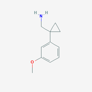 molecular formula C11H15NO B1414821 [1-(3-Methoxyphenyl)cyclopropyl]methylamine CAS No. 886365-93-1