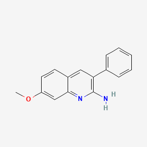 molecular formula C16H14N2O B14148271 2-Amino-7-methoxy-3-phenylquinoline CAS No. 203506-32-5