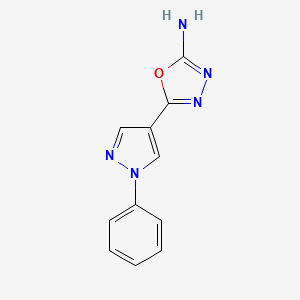 5-(1-phenyl-1H-pyrazol-4-yl)-1,3,4-oxadiazol-2-amine