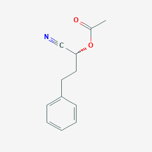molecular formula C12H13NO2 B141483 (R)-(+)-2-Acetoxy-4-phenylbutyronitrile CAS No. 126641-88-1