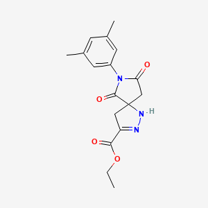 molecular formula C17H19N3O4 B14148305 Ethyl 7-(3,5-dimethylphenyl)-6,8-dioxo-1,2,7-triazaspiro[4.4]non-2-ene-3-carboxylate CAS No. 371130-08-4