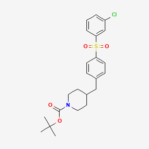 molecular formula C23H28ClNO4S B14148401 Tert-butyl 4-[[4-(3-chlorophenyl)sulfonylphenyl]methyl]piperidine-1-carboxylate CAS No. 331765-59-4