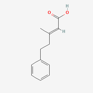 molecular formula C12H14O2 B1414841 3-Methyl-5-phenylpent-2-enoic acid CAS No. 1807941-97-4