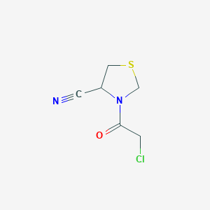 molecular formula C6H7ClN2OS B14148464 (R)-3-(2-Chloroacetyl)thiazolidine-4-carbonitrile CAS No. 613267-16-6