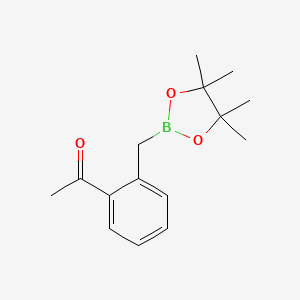 molecular formula C15H21BO3 B14148465 1-[2-[(4,4,5,5-Tetramethyl-1,3,2-dioxaborolan-2-yl)methyl]phenyl]ethanone CAS No. 149989-80-0