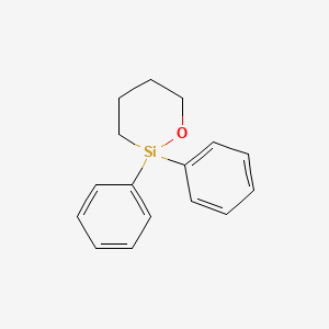 molecular formula C16H18OSi B14148478 2,2-Diphenyl-1-oxa-2-silacyclohexane CAS No. 17933-86-7