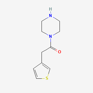 molecular formula C10H14N2OS B1414859 1-(Piperazin-1-yl)-2-(thiophen-3-yl)ethan-1-one CAS No. 1042642-03-4