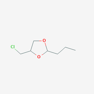 molecular formula C7H13ClO2 B14148599 4-(Chloromethyl)-2-propyl-1,3-dioxolane CAS No. 4469-51-6