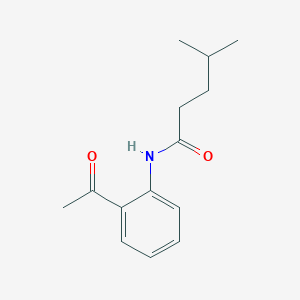 molecular formula C14H19NO2 B1414860 N-(2-acetylphenyl)-4-methylpentanamide CAS No. 1042640-27-6