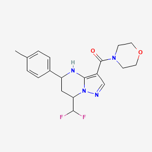 molecular formula C19H22F2N4O2 B14148641 [7-(Difluoromethyl)-5-(4-methylphenyl)-4,5,6,7-tetrahydropyrazolo[1,5-a]pyrimidin-3-yl](morpholin-4-yl)methanone CAS No. 505054-23-9