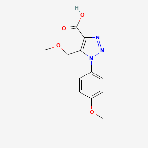 molecular formula C13H15N3O4 B1414867 1-(4-ethoxyphenyl)-5-(methoxymethyl)-1H-1,2,3-triazole-4-carboxylic acid CAS No. 1049129-28-3
