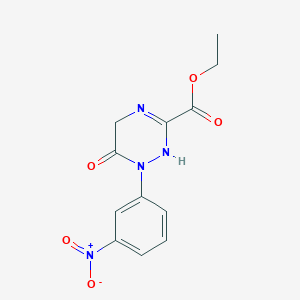 molecular formula C12H12N4O5 B1414868 Ethyl 1-(3-nitrophenyl)-6-oxo-1,4,5,6-tetrahydro-1,2,4-triazine-3-carboxylate CAS No. 1049874-06-7