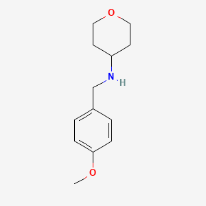 N-[(4-methoxyphenyl)methyl]oxan-4-amine