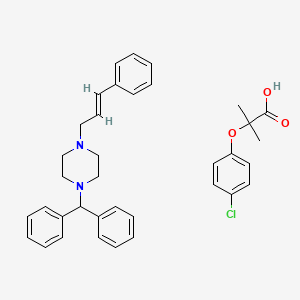 molecular formula C36H39ClN2O3 B14148739 Cinnarizine clofibrate CAS No. 60763-49-7