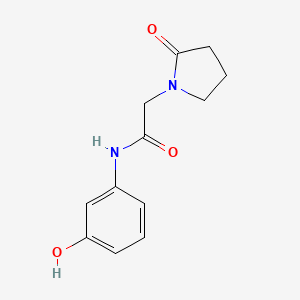 molecular formula C12H14N2O3 B1414874 N-(3-hydroxyphenyl)-2-(2-oxopyrrolidin-1-yl)acetamide CAS No. 1042808-83-2