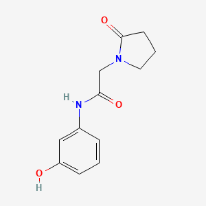 N-(3-hydroxyphenyl)-2-(2-oxopyrrolidin-1-yl)acetamide