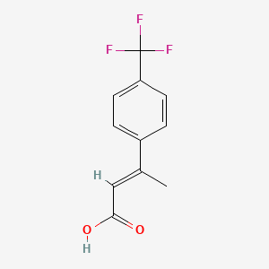 molecular formula C11H9F3O2 B1414875 3-[4-(Trifluoromethyl)phenyl]but-2-enoic acid CAS No. 91136-84-4