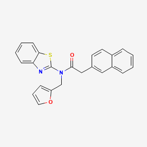 molecular formula C24H18N2O2S B14148751 N-(benzo[d]thiazol-2-yl)-N-(furan-2-ylmethyl)-2-(naphthalen-2-yl)acetamide 