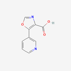 molecular formula C9H6N2O3 B1414878 5-(Pyridin-3-yl)oxazole-4-carboxylic acid CAS No. 1083224-10-5