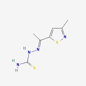 molecular formula C7H10N4S2 B14148790 Methyl 3-methyl-5-isothiazolyl ketone thiosemicarbazone CAS No. 3683-63-4