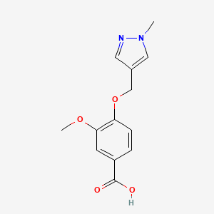 3-methoxy-4-[(1-methyl-1H-pyrazol-4-yl)methoxy]benzoic acid