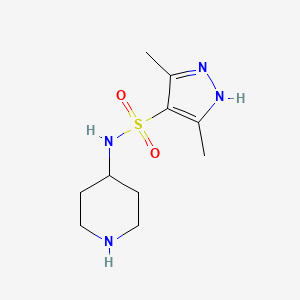 3,5-dimethyl-N-(piperidin-4-yl)-1H-pyrazole-4-sulfonamide