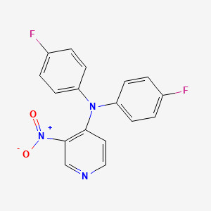 molecular formula C17H11F2N3O2 B14148844 N,N-Bis(4-fluorophenyl)-3-nitropyridin-4-amine CAS No. 89246-23-1