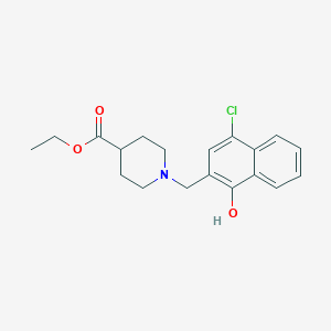 molecular formula C19H22ClNO3 B14148880 Ethyl 1-[(4-chloro-1-hydroxynaphthalen-2-yl)methyl]piperidine-4-carboxylate CAS No. 790709-22-7