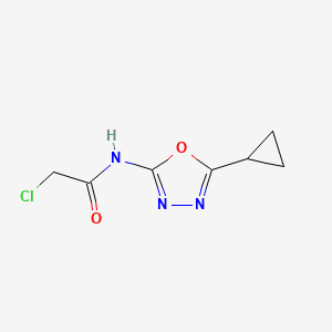 molecular formula C7H8ClN3O2 B1414889 2-chloro-N-(5-cyclopropyl-1,3,4-oxadiazol-2-yl)acetamide CAS No. 1049606-26-9