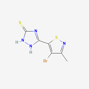 molecular formula C6H5BrN4S2 B14148894 s-Triazole-3-thiol, 5-(4-bromo-3-methyl-5-isothiazolyl)- CAS No. 3683-95-2