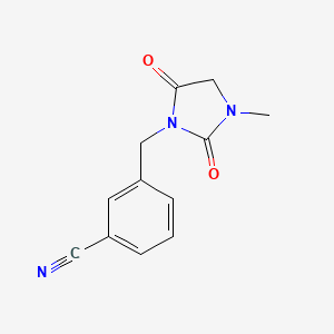 3-[(3-Methyl-2,5-dioxoimidazolidin-1-yl)methyl]benzonitrile