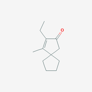 molecular formula C12H18O B14149013 3-Ethyl-4-methylspiro[4.4]non-3-en-2-one CAS No. 89237-57-0