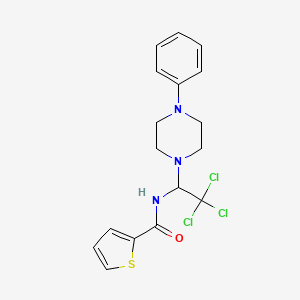 molecular formula C17H18Cl3N3OS B14149015 N-[2,2,2-trichloro-1-(4-phenylpiperazin-1-yl)ethyl]thiophene-2-carboxamide CAS No. 797767-58-9