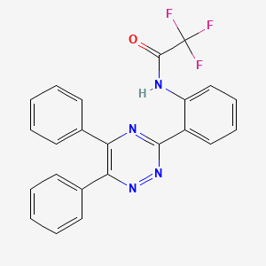 molecular formula C23H15F3N4O B14149029 N-[2-(5,6-Diphenyl-1,2,4-triazin-3-yl)phenyl]-2,2,2-trifluoroacetamide CAS No. 106823-31-8