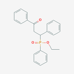 molecular formula C23H23O3P B14149032 Ethyl (3-oxo-1,3-diphenylpropyl)phenylphosphinate CAS No. 88962-98-5