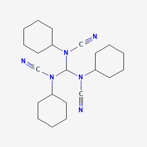 molecular formula C22H34N6 B14149033 Methanetriyltris(cyclohexylcyanamide) CAS No. 89026-67-5