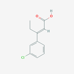 molecular formula C11H11ClO2 B1414905 3-(3-Chlorophenyl)pent-2-enoic acid CAS No. 1049160-96-4