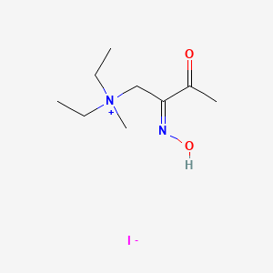 molecular formula C9H19IN2O2 B14149121 Diethyl-(2-hydroxyimino-3-oxobutyl)-methylammonium, iodide CAS No. 73664-06-9