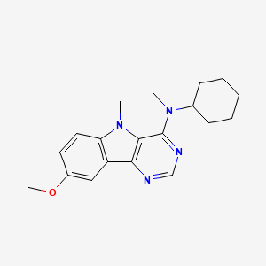molecular formula C19H24N4O B14149168 N-cyclohexyl-8-methoxy-N,5-dimethylpyrimido[5,4-b]indol-4-amine CAS No. 877796-42-4