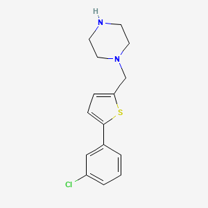 1-{[5-(3-Chlorophenyl)thiophen-2-yl]methyl}piperazine