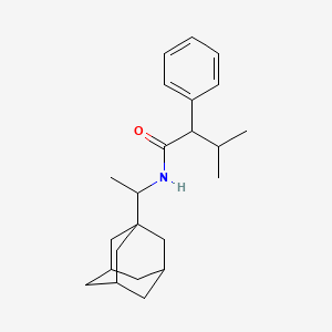 molecular formula C23H33NO B14149229 N-[1-(1-adamantyl)ethyl]-3-methyl-2-phenylbutanamide CAS No. 890096-16-9