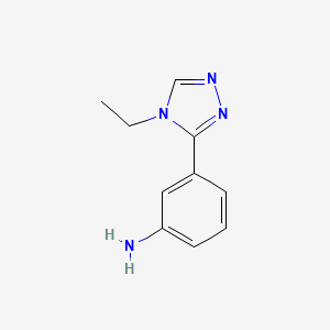 molecular formula C10H12N4 B1414923 3-(4-乙基-4H-1,2,4-三唑-3-基)苯胺 CAS No. 1049873-79-1