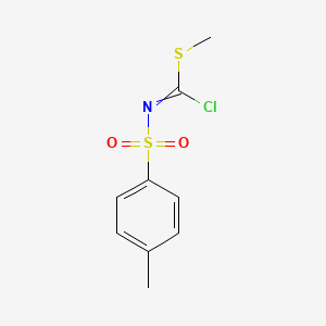 molecular formula C9H10ClNO2S2 B14149269 Carbonochloridimidothioic acid, [(4-methylphenyl)sulfonyl]-, methyl ester CAS No. 2973-83-3
