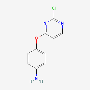 molecular formula C10H8ClN3O B1414927 4-[(2-Chloropyrimidin-4-yl)oxy]aniline CAS No. 853299-33-9