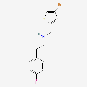 molecular formula C13H13BrFNS B1414932 N-((4-Bromothiophen-2-yl)methyl)-2-(4-fluorophenyl)ethanamine CAS No. 1039834-98-4